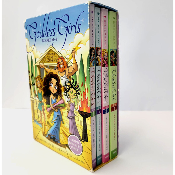 Goddess Girls Books 1-4 Box Set Joan Holub Suzanne Williams Paperback Aladdin - Picture 1 of 16